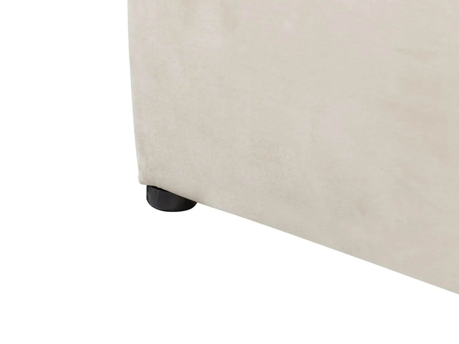Seng med opbevaring BOUSSE Velour Lys Beige 180 x 200 cm