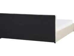 Seng med opbevaring BOUSSE Velour Lys Beige 180 x 200 cm