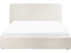 Seng med opbevaring BRENON Boucle Cremehvid 180 x 200 cm