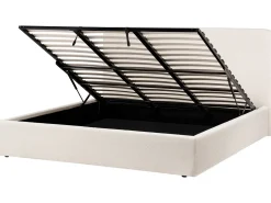Seng med opbevaring BRENON Boucle Cremehvid 180 x 200 cm