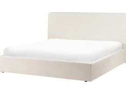 Seng med opbevaring BRENON Boucle Cremehvid 180 x 200 cm