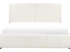 Seng med opbevaring CASTELNAVET Cremehvid 180 x 200 cm