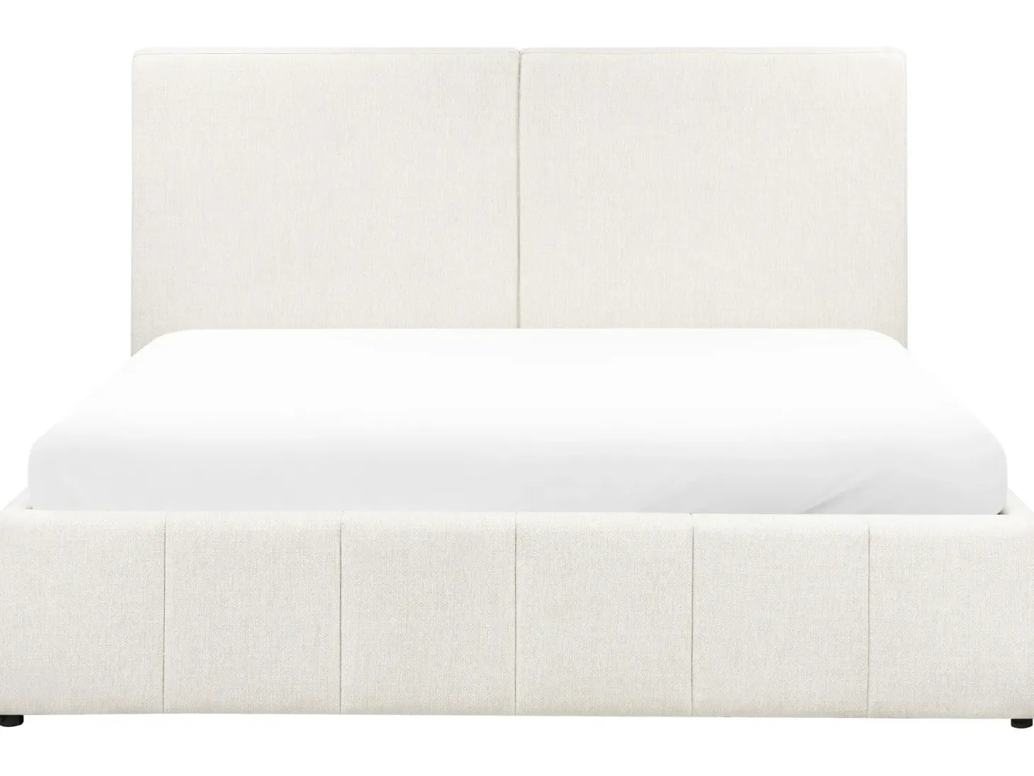 Seng med opbevaring CASTELNAVET Cremehvid 180 x 200 cm