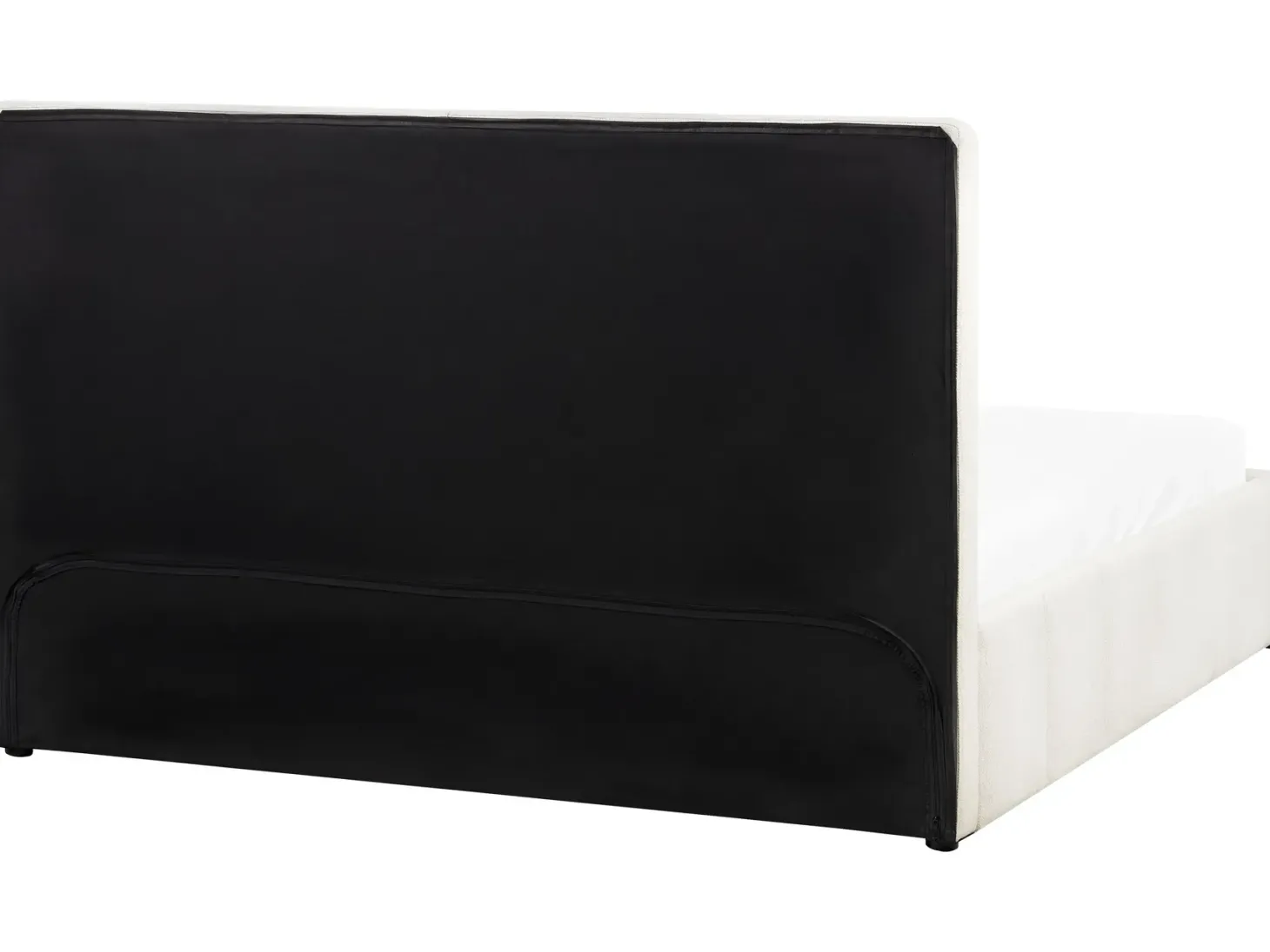 Seng med opbevaring CASTELNAVET Cremehvid 180 x 200 cm