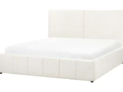 Seng med opbevaring CASTELNAVET Cremehvid 180 x 200 cm