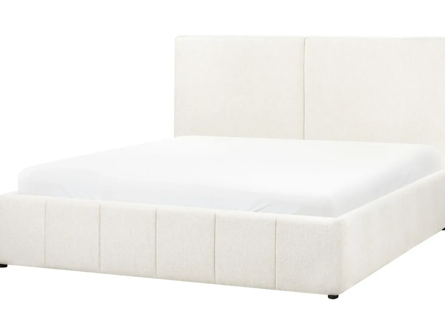 Seng med opbevaring CASTELNAVET Cremehvid 180 x 200 cm