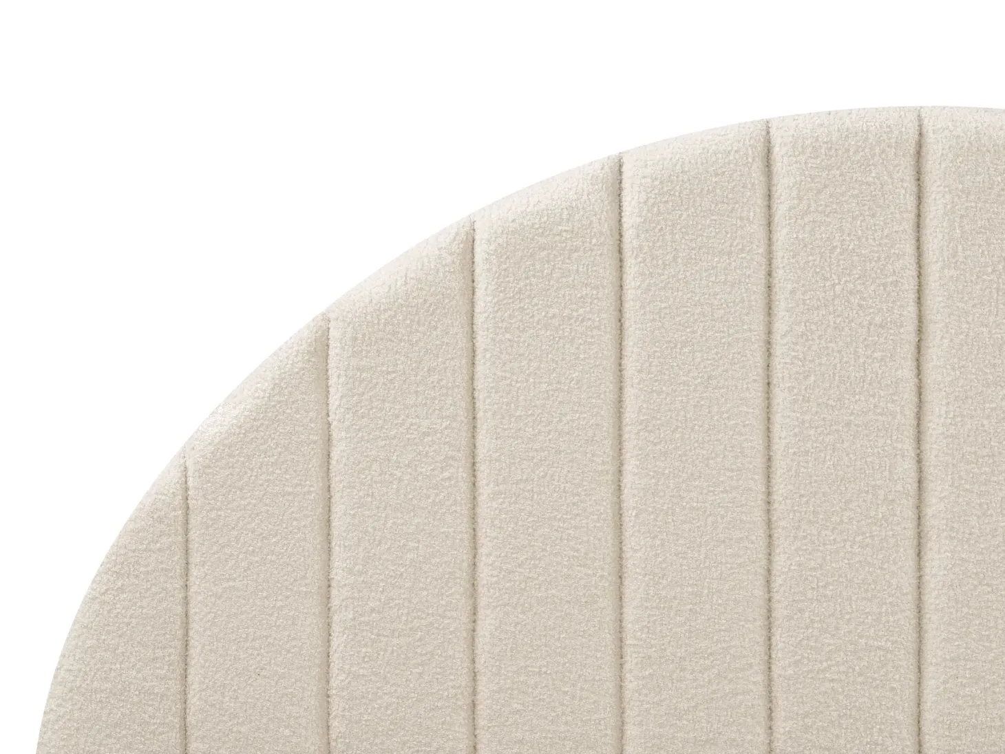 Seng med opbevaring CHADENET Boucle Cremehvid 180 x 200 cm