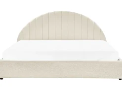 Seng med opbevaring CHADENET Boucle Cremehvid 180 x 200 cm