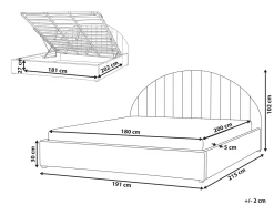 Seng med opbevaring CHADENET Boucle Cremehvid 180 x 200 cm
