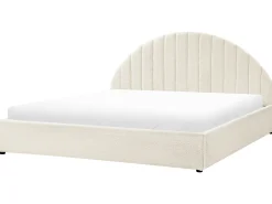 Seng med opbevaring CHADENET Boucle Cremehvid 180 x 200 cm