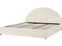 Seng med opbevaring CHADENET Boucle Cremehvid 180 x 200 cm