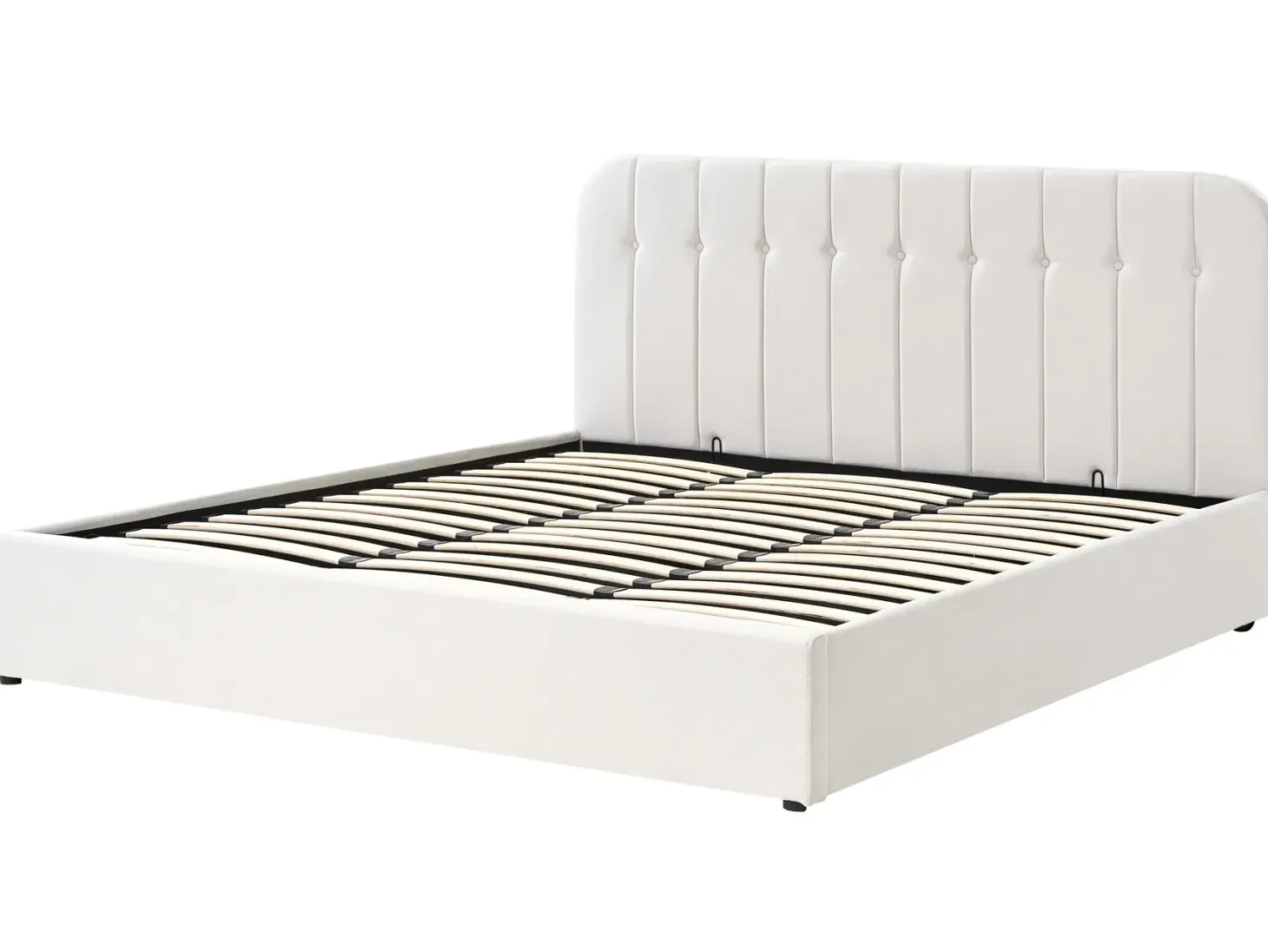 Seng med opbevaring CHALLANS Cremehvid 180 x 200 cm