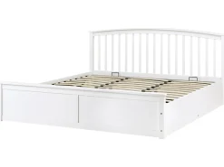 Seng med opbevaring CLARBEC Fyretræ Hvid 180 x 200 cm