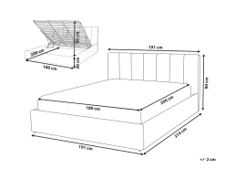 Seng med opbevaring DREUX Beige 180 x 200 cm