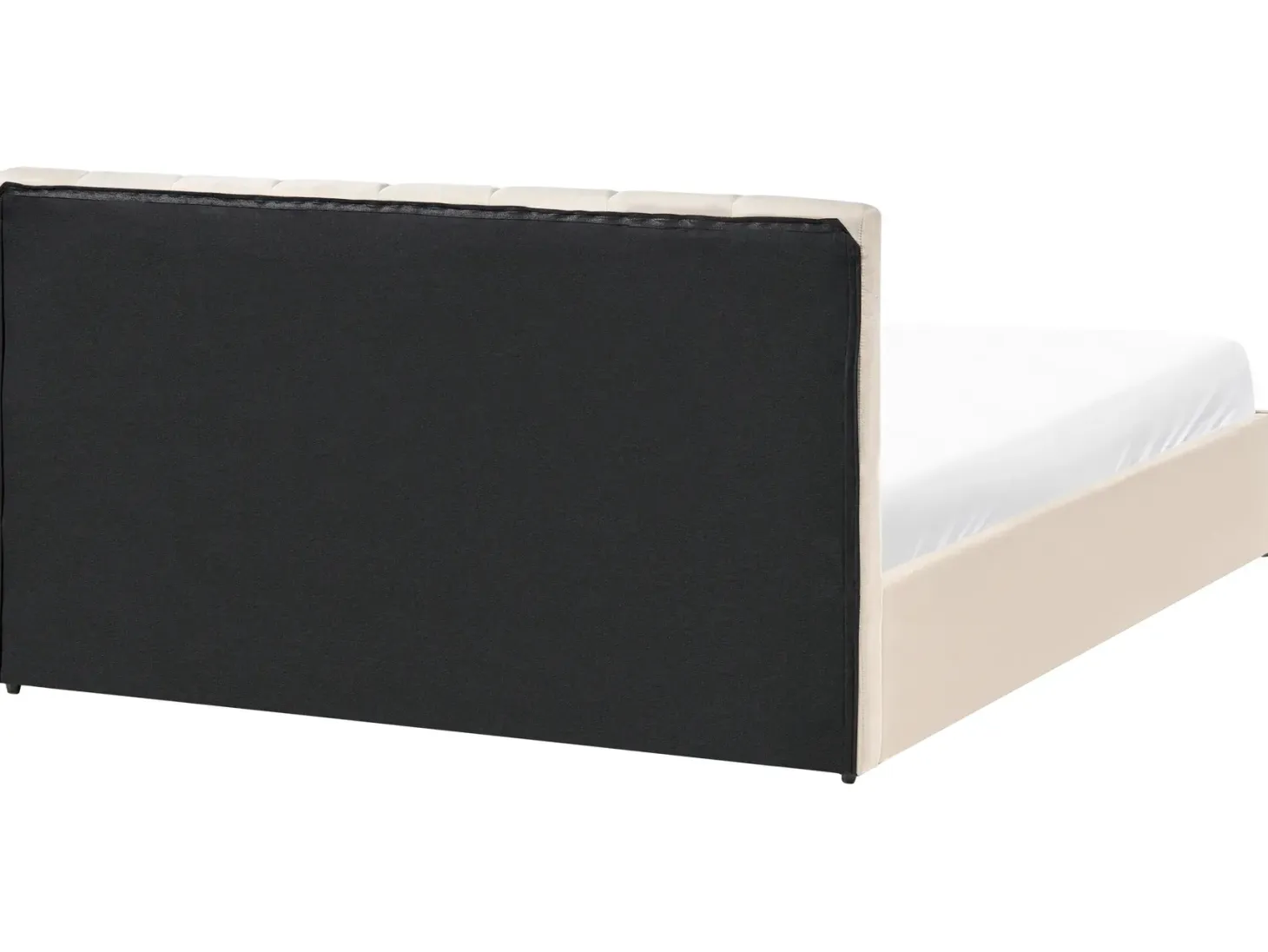 Seng med opbevaring DREUX Velour Lys Beige 180 x 200 cm