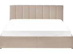 Seng med opbevaring DREUX Velour Brungrå 180 x 200 cm