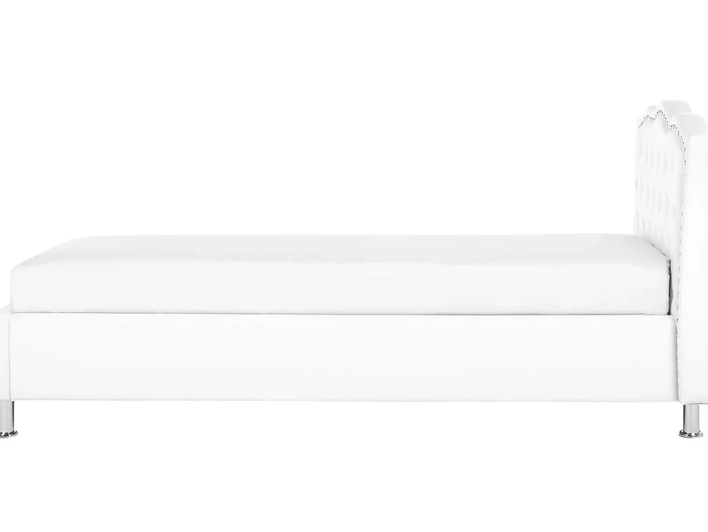 Seng med opbevaring Kunstlæder METZ 90 x 200 cm Hvid