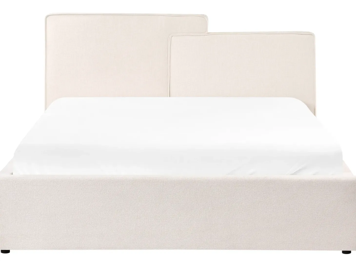 Seng med opbevaring LAGARDE Cremehvid 160 x 200 cm