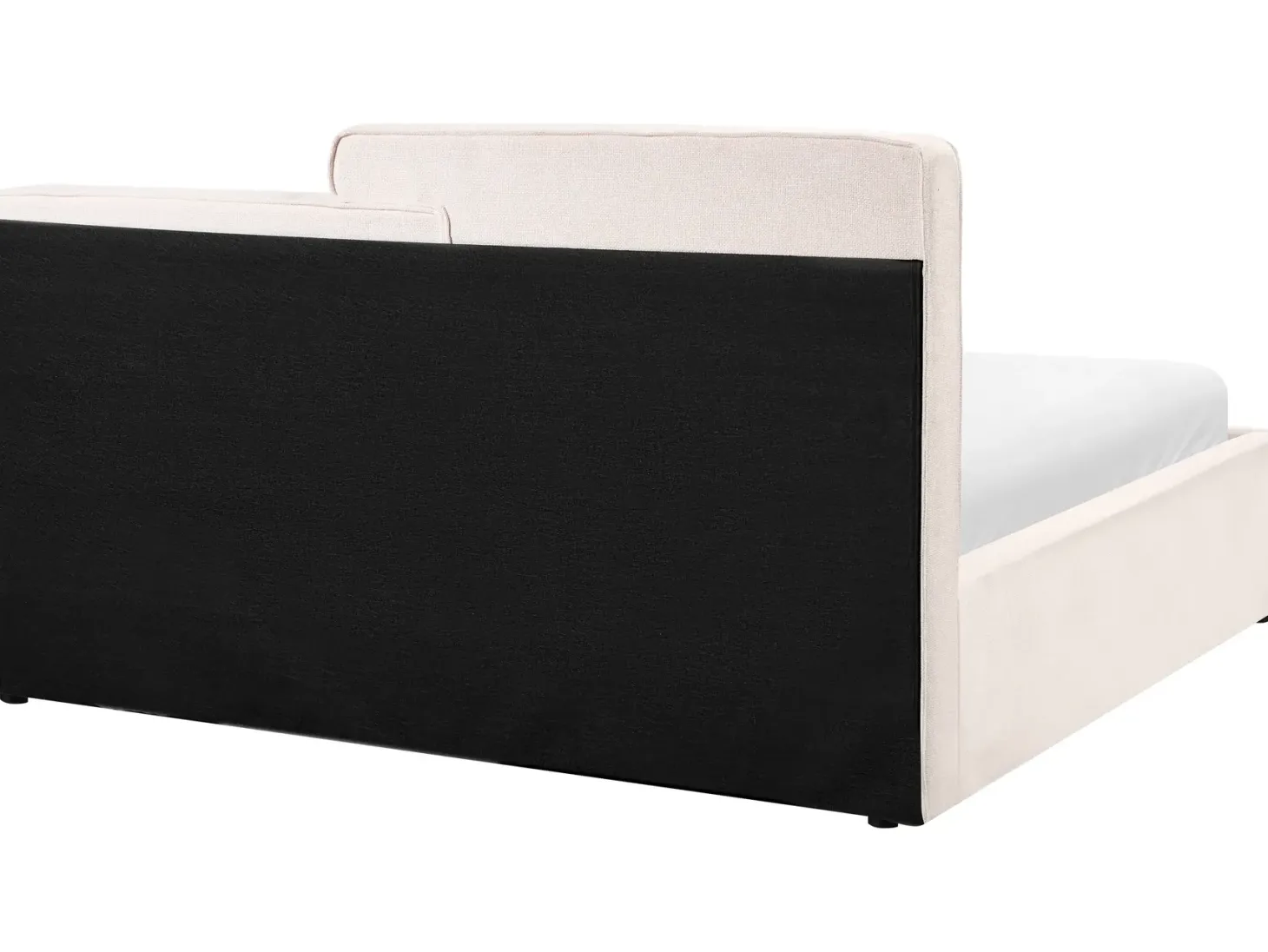 Seng med opbevaring LAGARDE Cremehvid 160 x 200 cm