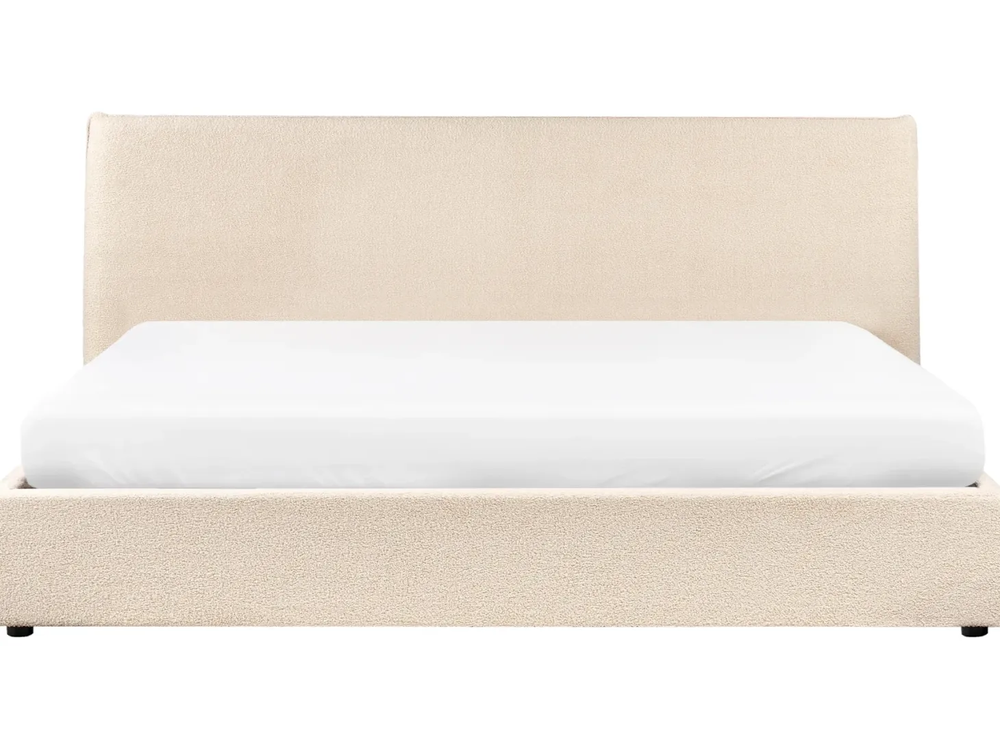 Seng med opbevaring LAVAUR Boucle Beige 180 x 200 cm