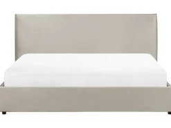 Seng med opbevaring LAVAUR Velour Brungrå 180 x 200 cm