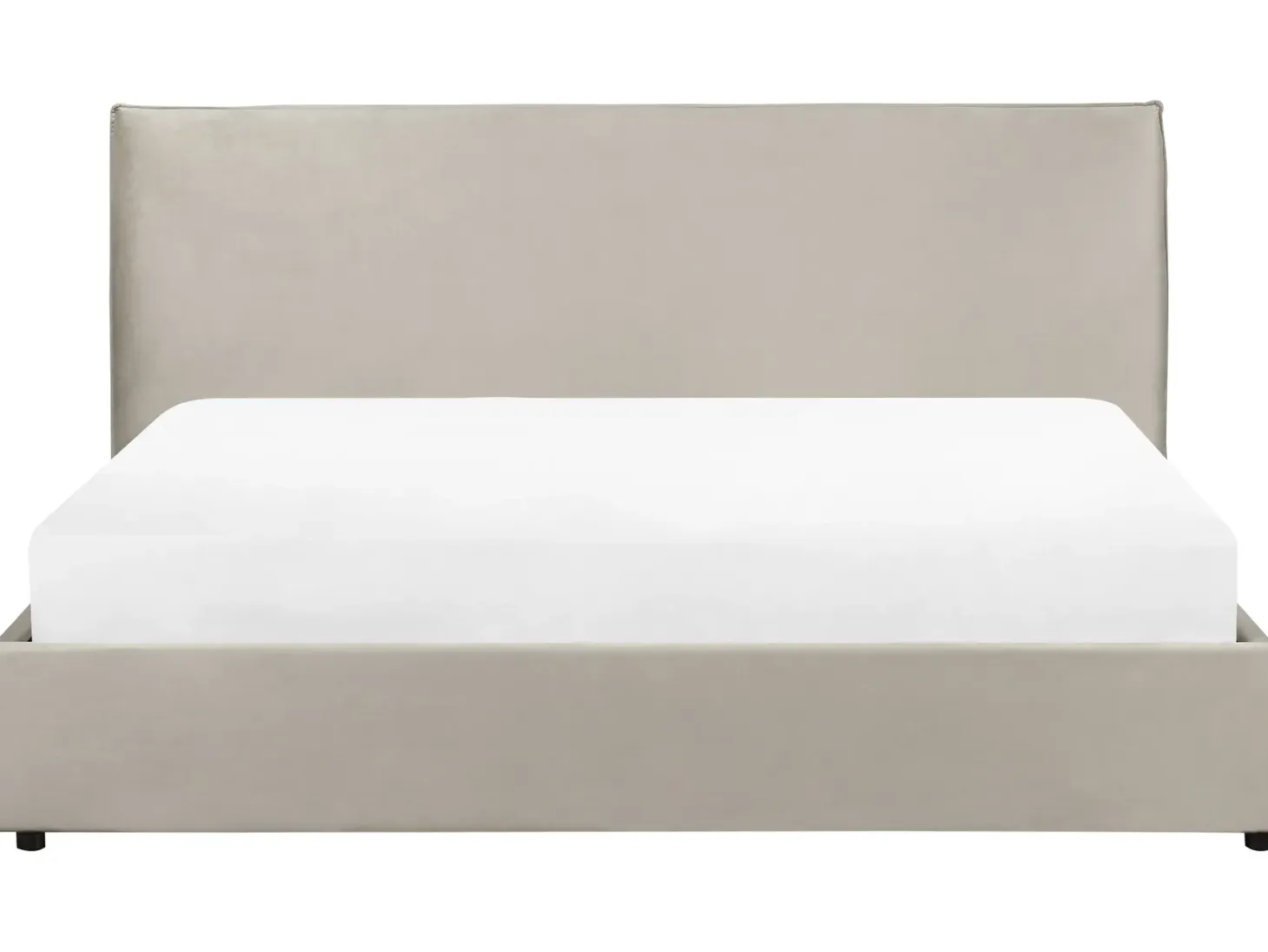 Seng med opbevaring LAVAUR Velour Brungrå 180 x 200 cm