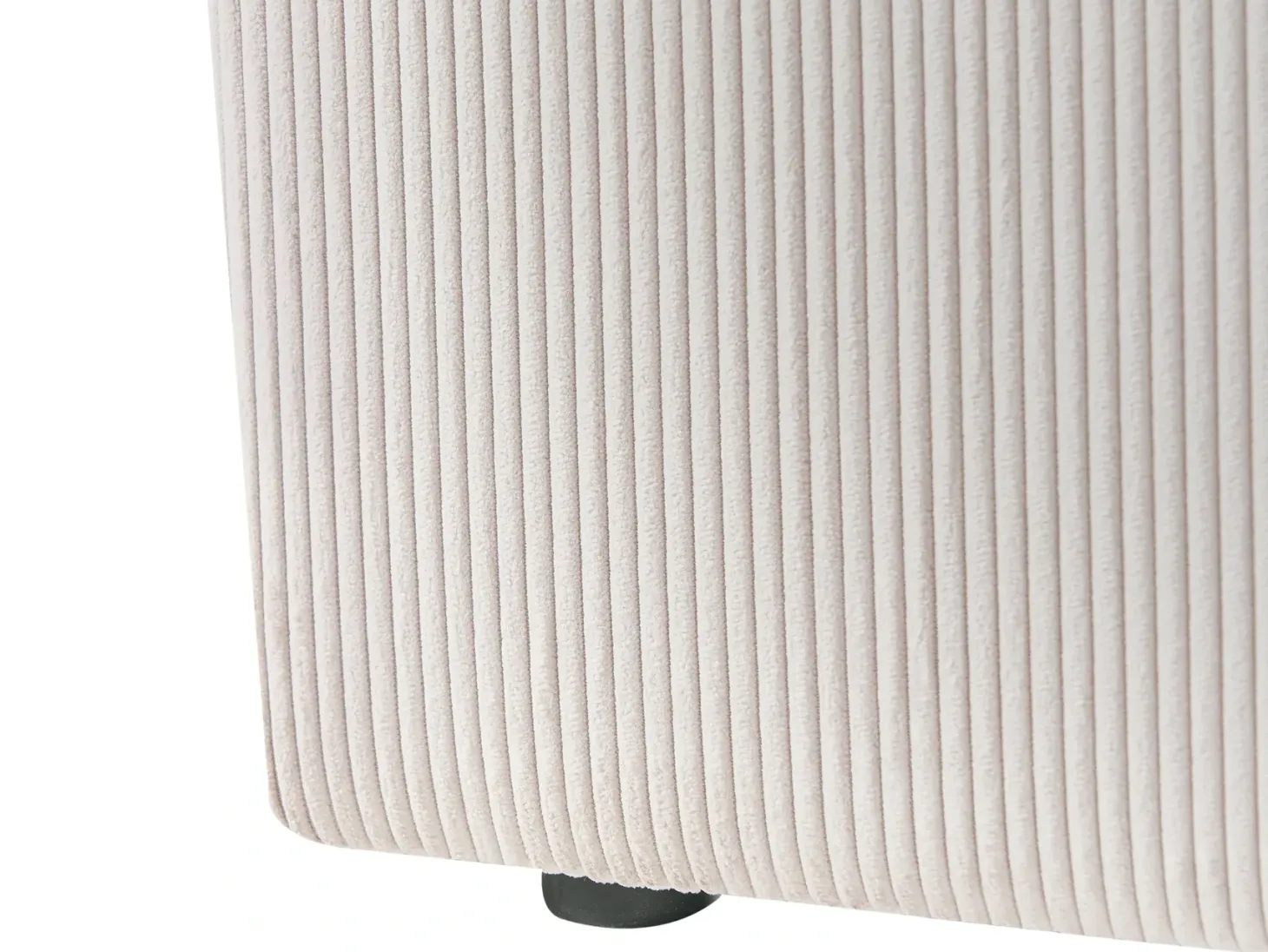Seng med opbevaring LILLEBONNE Fløjl Lys Beige 140 x 200 cm