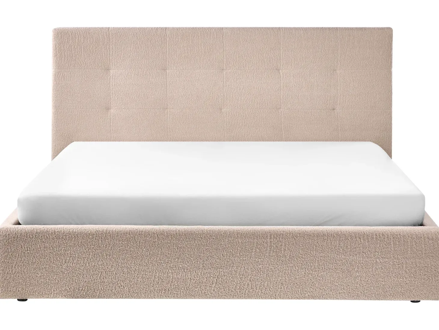 Seng med opbevaring LORIENT Boucle Beige 180 x 200 cm