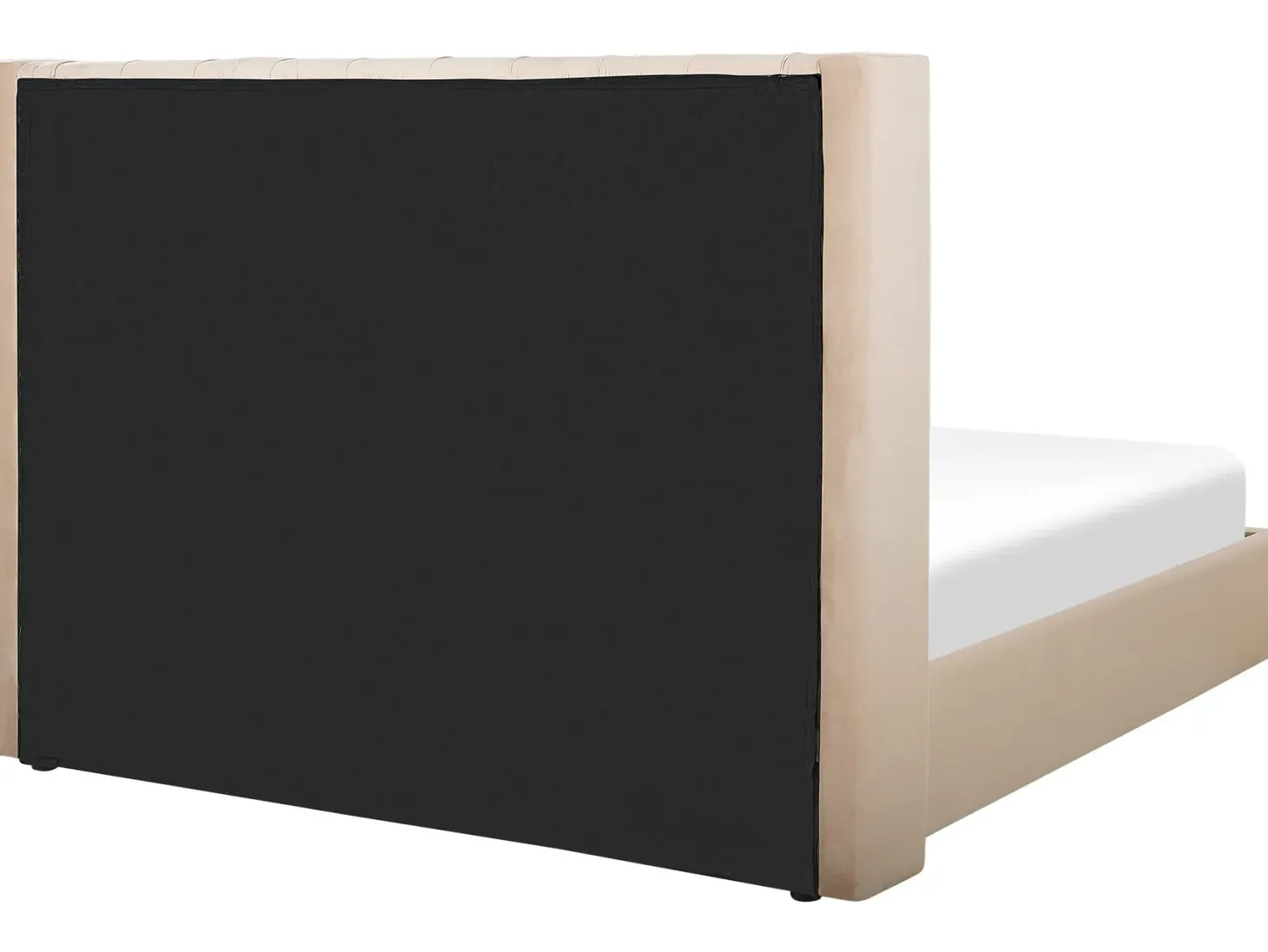 Seng med opbevaring LUBBON Velour Beige 160 x 200 cm