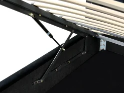 Seng med opbevaring LUBBON Velour Sort 160 x 200 cm
