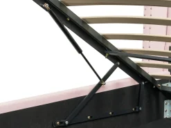 Seng med opbevaring LUBBON Velour Pastellrosa 160 x 200 cm