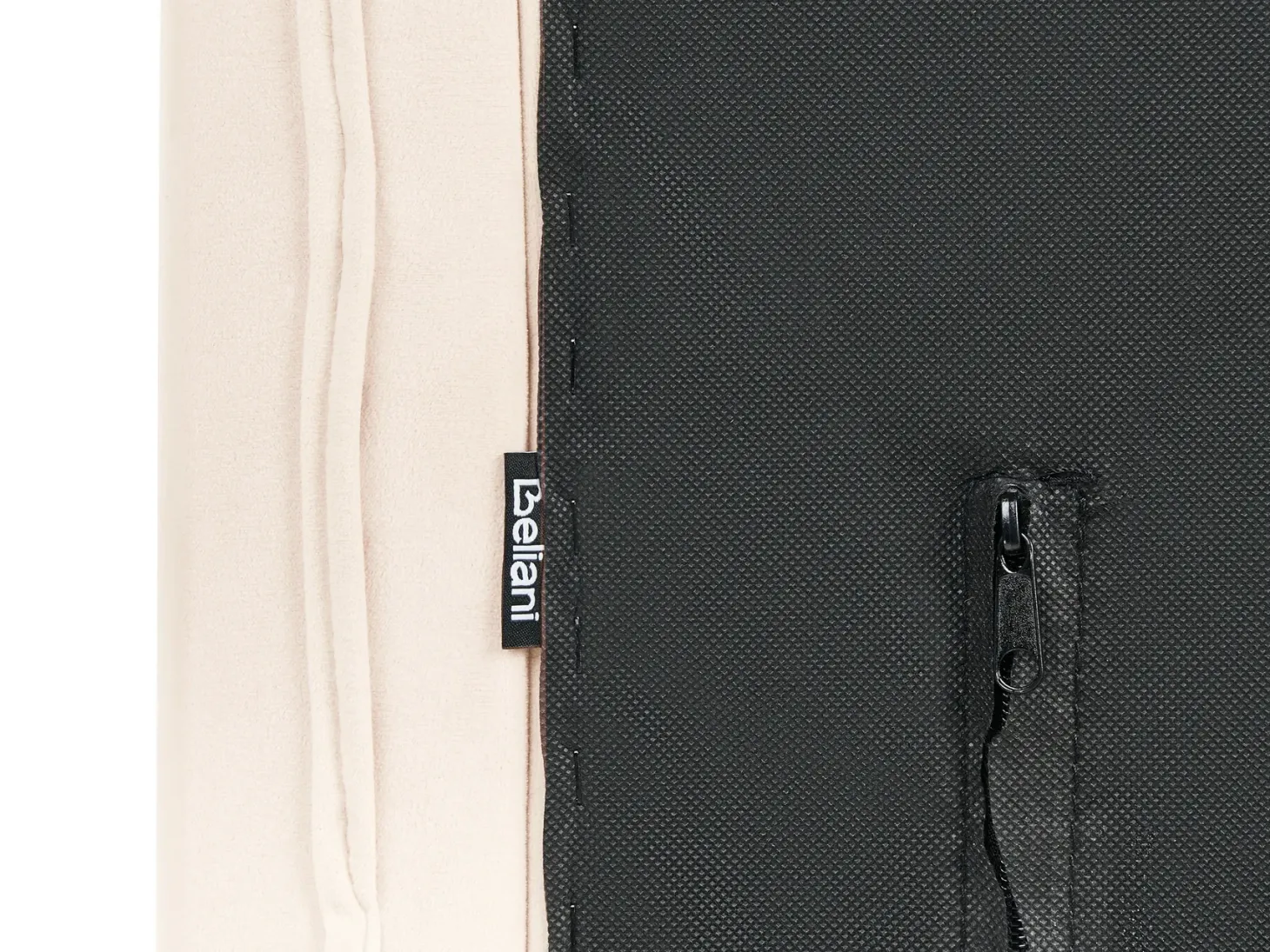 Seng med opbevaring LUBBON Velour Cremehvid 160 x 200 cm
