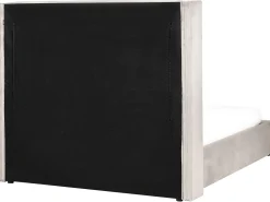 Seng med opbevaring LUBBON Velour Brungrå 140 x 200 cm