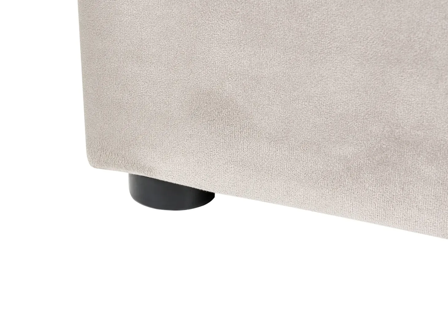 Seng med opbevaring LUBBON Velour Brungrå 140 x 200 cm