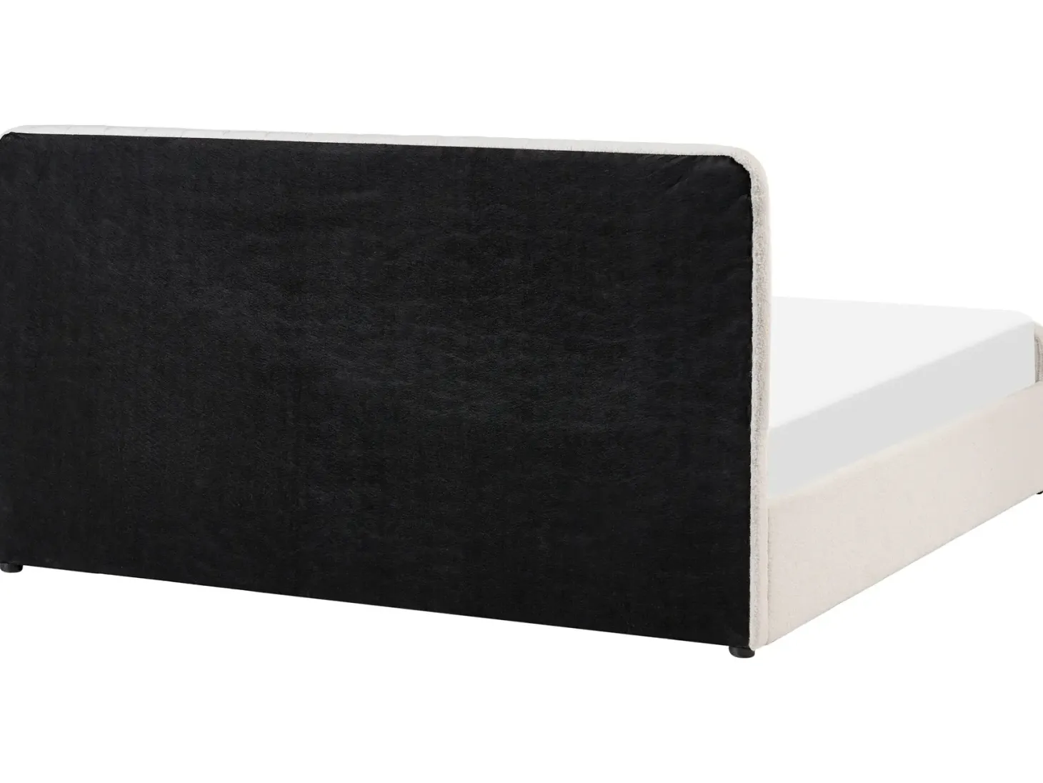 Seng med opbevaring LUNAN Boucle Hvid 180 x 200 cm