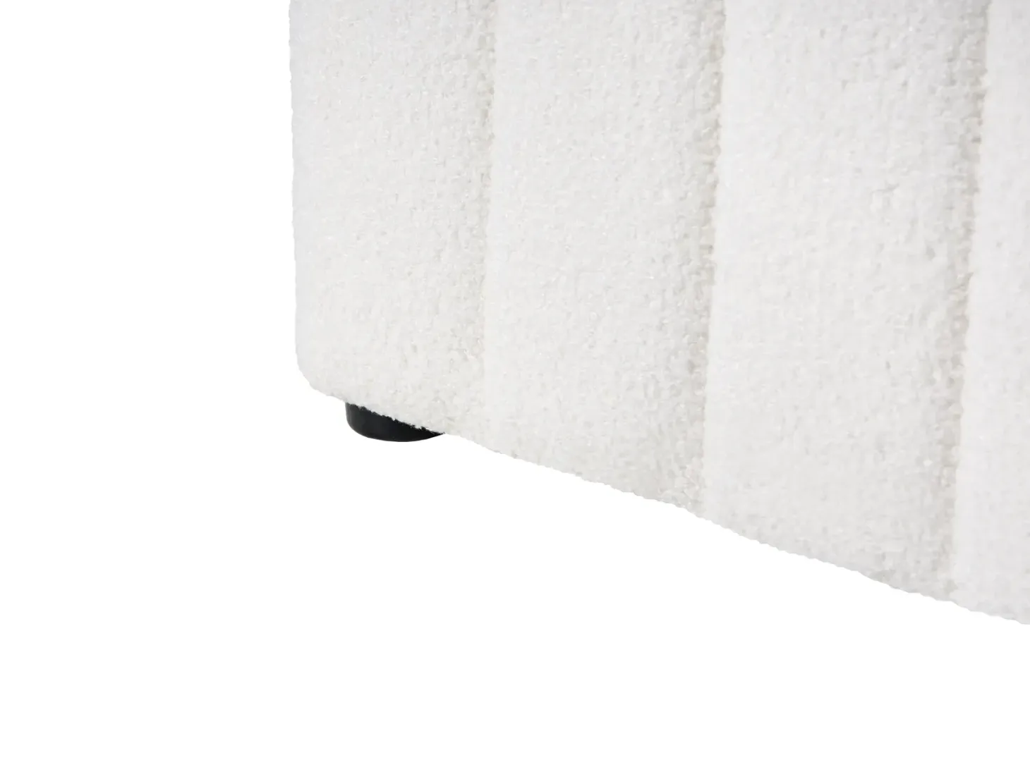 Seng med opbevaring LUNAN Boucle Hvid 180 x 200 cm