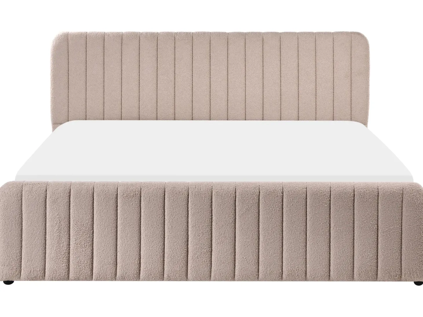 Seng med opbevaring LUNAN Boucle Beige 180 x 200 cm