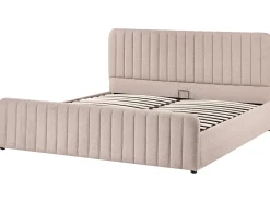 Seng med opbevaring LUNAN Boucle Beige 180 x 200 cm