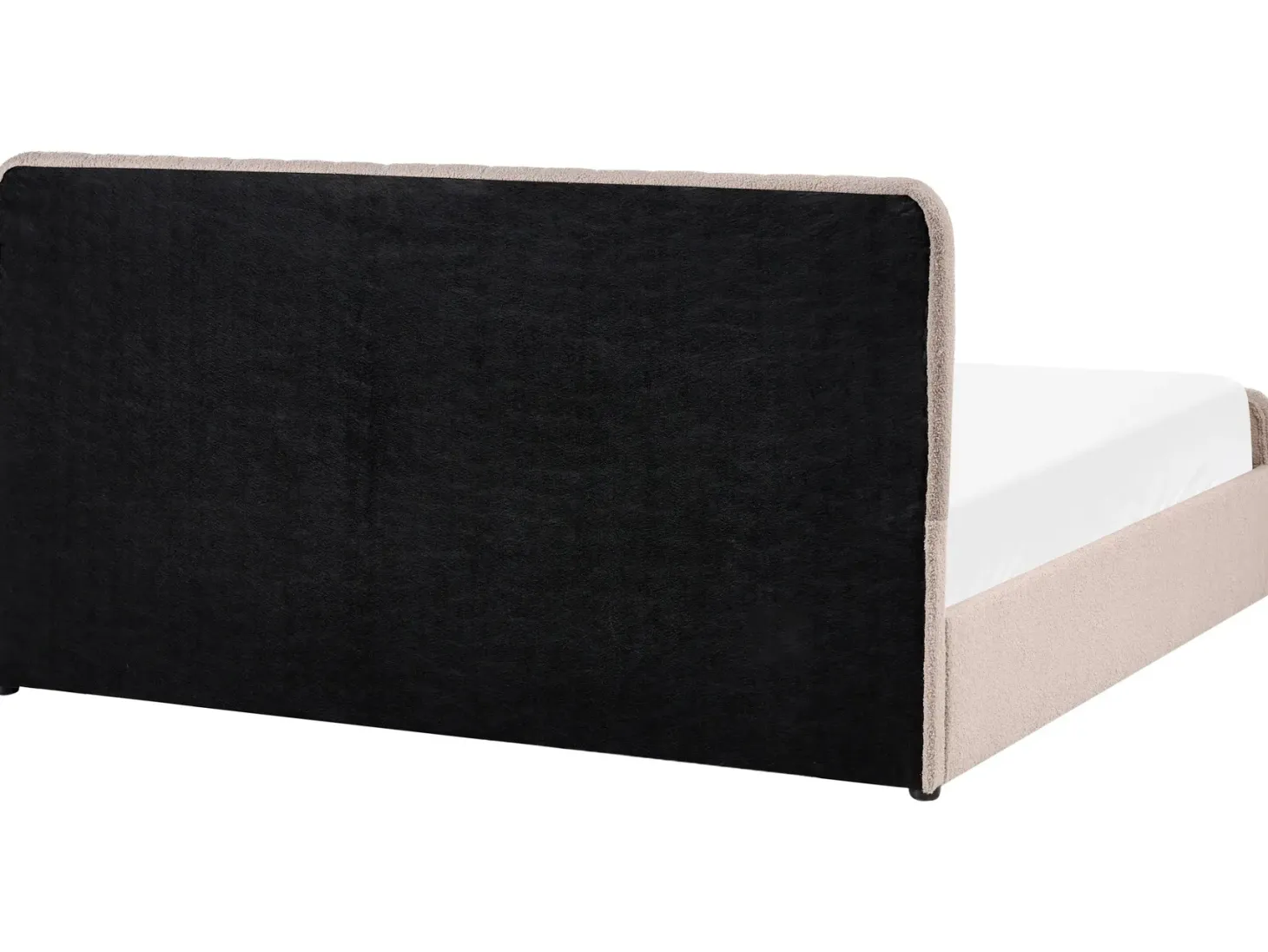 Seng med opbevaring LUNAN Boucle Beige 180 x 200 cm