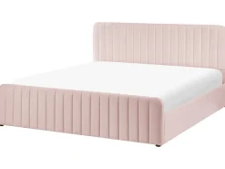 Seng med opbevaring LUNAN Pastellrosa 180 x 200 cm