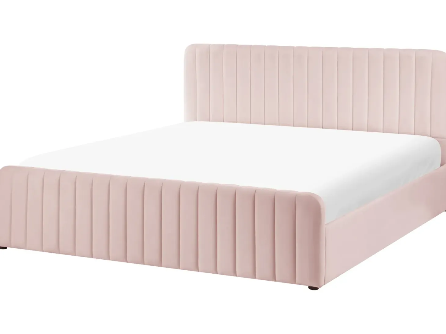 Seng med opbevaring LUNAN Pastellrosa 180 x 200 cm