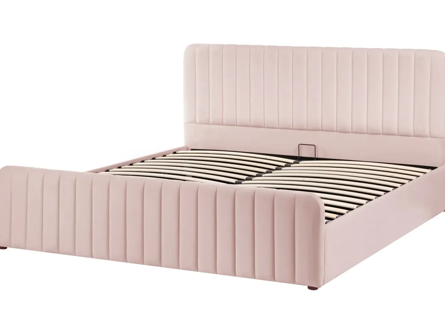 Seng med opbevaring LUNAN Pastellrosa 180 x 200 cm