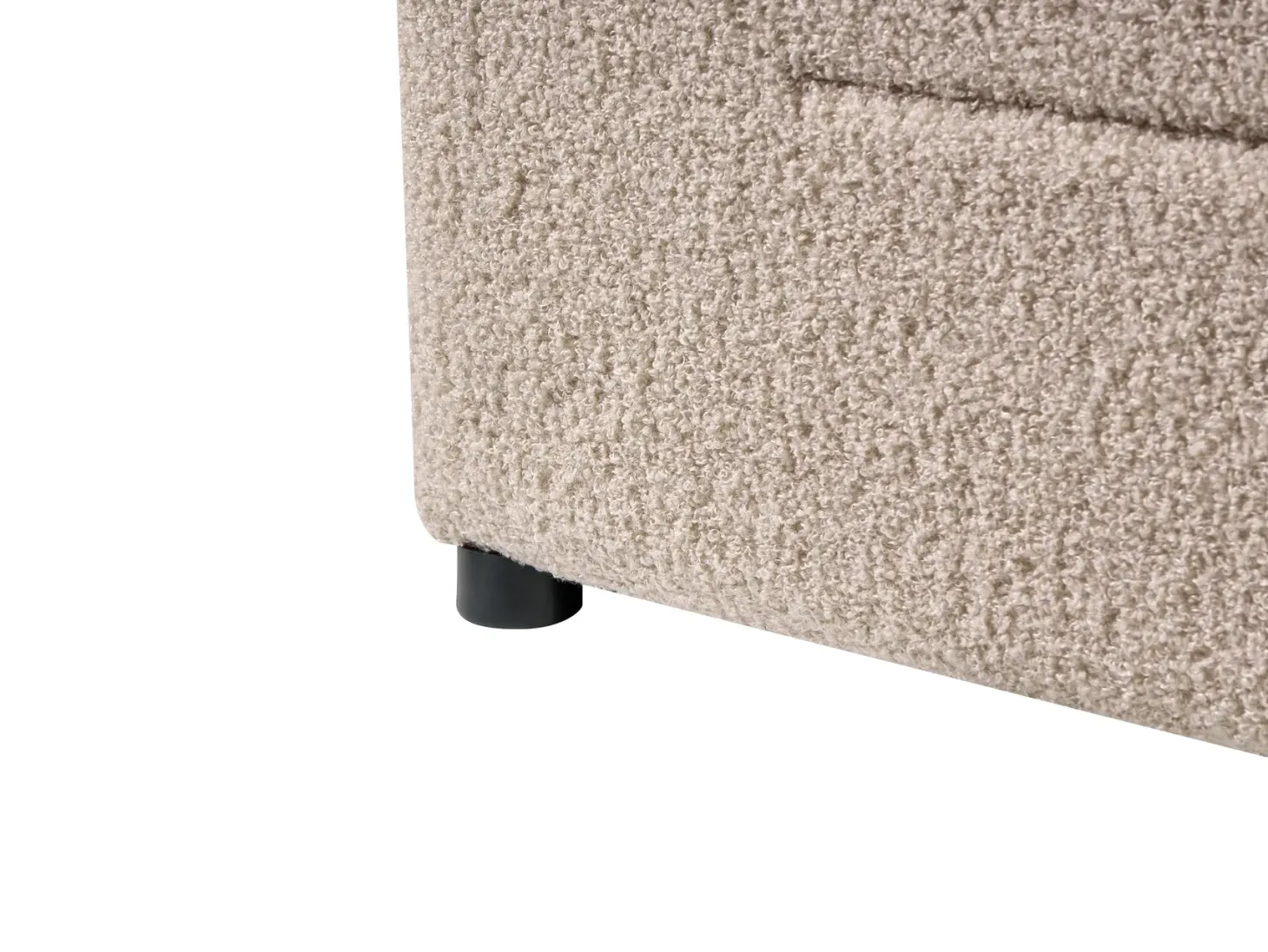 Seng med opbevaring MASSOGNES Boucle Beige 140 x 200 cm