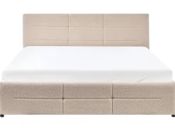 Seng med opbevaring MASSOGNES Boucle Beige 160 x 200 cm