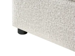 Seng med opbevaring MASSOGNES Boucle Cremehvid 160 x 200 cm