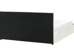 Seng med opbevaring MASSOGNES Boucle Cremehvid 180 x 200 cm
