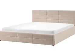 Seng med opbevaring MASSOGNES Boucle Beige 180 x 200 cm