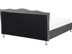 Seng med opbevaring METZ Velour Mørkegrå 160 x 200 cm