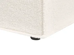 Seng med opbevaring MOISSAC Boucle Cremehvid 160 x 200 cm
