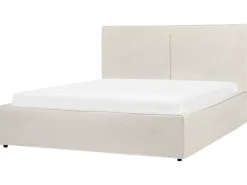 Seng med opbevaring MOISSAC Boucle Cremehvid 160 x 200 cm